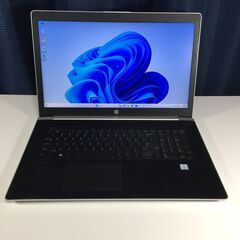 【大画面】Hp Probook・Intel Core i3-8世代・8GBメモリ・256GB MVMe+1TB HDD・17.3㌅・英語OS&KB