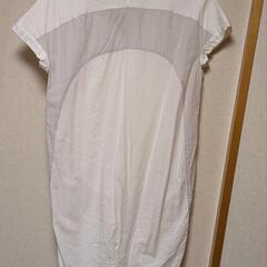 Tシャツワンピース白色の画像