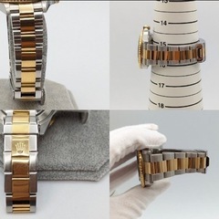 j811501 ロレックス ROLEX 16613 サブマリーナデイト ブルー 青サブ コンビ パープル 腕時計 自動巻き 時計 メンズ 箱付き 文字盤 中古品の画像