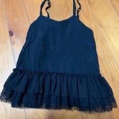 女児　フリルレースワンピース