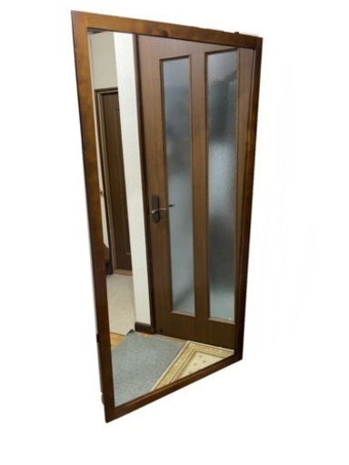 ファミリーライフ 鏡 姿見 壁掛け 90×180cm ミラー 全身鏡 大型 天然木 北欧 パイン材 ③