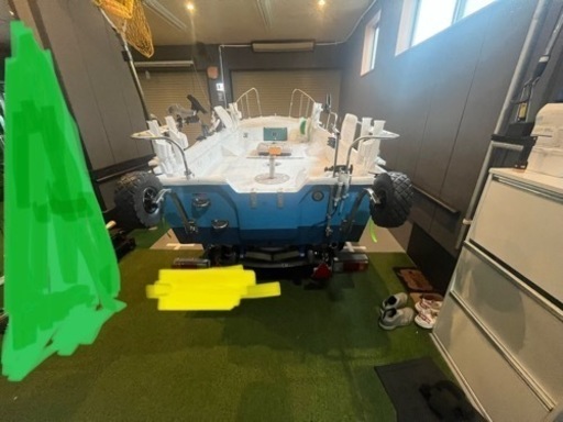 ミニボート　FRP製　軽トレーラー付き　2馬力トーハツ船外機