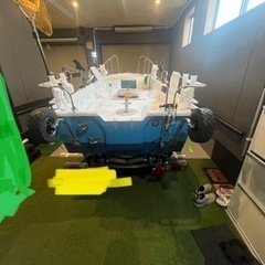 ミニボート　FRP製　軽トレーラー付き　2馬力トーハツ船外機