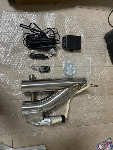 63mm 同時開閉! マフラー可変電動バルブバイパス リモコン付き φ60ｍｍ~φ66ｍｍ OD 2.5 inch