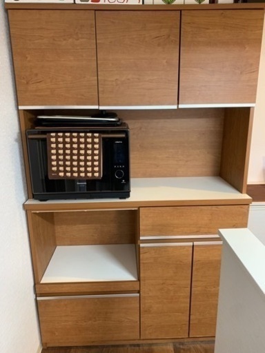 【人気】大川家具　食器棚　完成品　日本製