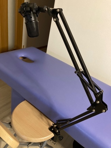 デスク固定用　マイクスタンド　ポップガードおまけ　PCマイクなどに