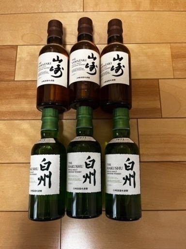 サントリーシングルモルトウイスキー 山崎  白州　180ml 6本セット