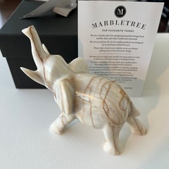 ぞう　オブジェ　置物　大理石　風水パワー  プレゼントの画像