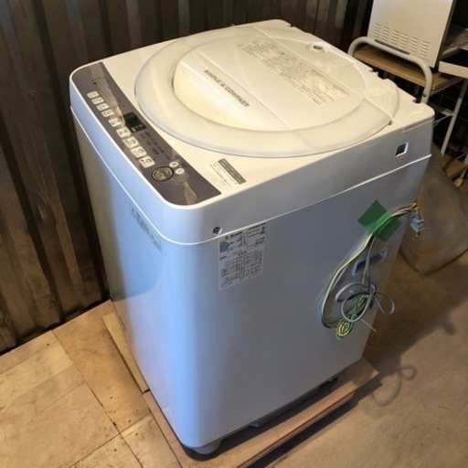 未使用　洗濯機　お風呂の吸い上げポンプ付き　7キロ　シャープ　ES-T710  取説付き