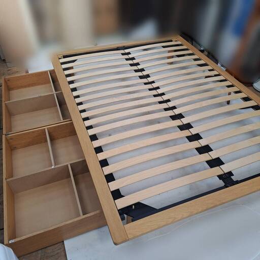 配送料 家具・インテリア 無印良品 収納付き ダブルベッド※送料込み
