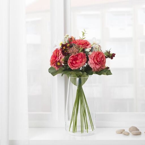 IKEA造花のブーケと花瓶セット