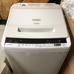 ☆中古￥16,800！HITACHI　7.0㎏洗濯機　家電　BW-V70CE6型　幅58㎝ｘ奥行59㎝ｘ高さ98㎝　【BK135】