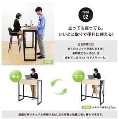 美品ハイデスク　w1500 D450 H1050の画像