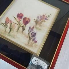 色紙額、箱は劣化しています。の画像
