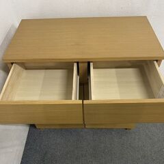 MUJI/無印良品 オーク材 キャビネット ガラス扉 スライド扉 幅80 サイドボード シンプルモダン 3個セット 中古家具 店頭引取歓迎 R7734