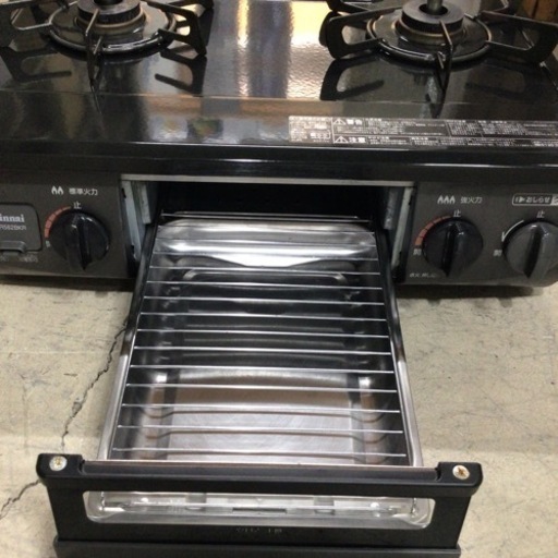 ガスコンロ リンナイ KSR562BKR 2019年製 都市ガス 水無し 片面焼き