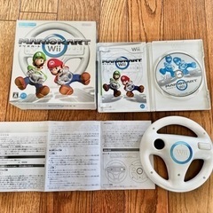 Nintendo Wii RVL-S-WD ホワイト　本体　マリオカート　セットの画像