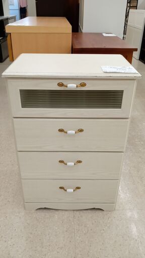 ★ジモティ割あり★ ㈱ティアイアイ チェスト アイボリー H85.5×D39×W59 クリーニング済み TJ2948