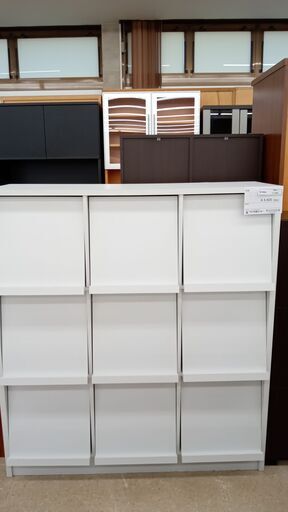 ★ジモティ割あり★  本棚 白 H127×D39.2×W115 クリーニング済み TJ2950