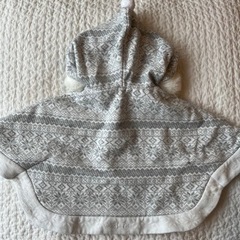 COMME CA ISMコムサイズム　ベビーポンチョ70〜80 グレーの画像