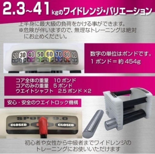 TOP FILM 可変式ダンベル 40kg 2個セット 