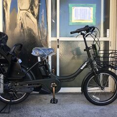 地域限定送料無料　ブリヂストン　ビッケ　bikke　三人乗り　12,8AH　濃緑　ギュットアニーズ　パスバビー　神戸市　電動自転車