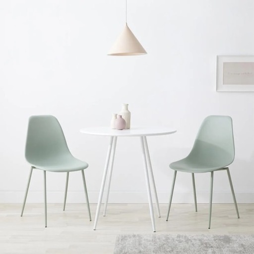 LOWYA ダイニングテーブルセット 2人掛け（3点） 丸テーブル コンパクト [幅75]