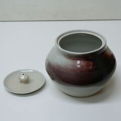 蓋付き壺 茶道具 ツボ 甕 カメ 直径18×高さ15cm 札幌市 清田区 平岡の画像