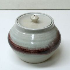 蓋付き壺 茶道具 ツボ 甕 カメ 直径18×高さ15cm 札幌市 清田区 平岡の画像