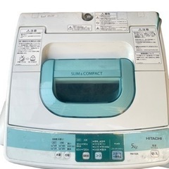 日立　HITACHI 5キロ洗濯機　NW-5SR 2014年製の画像