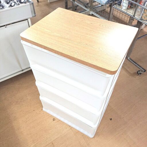 1/26アイリスオーヤマ ウッドトップチェスト 4段 衣装ケース 収納