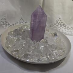 【新品】浄化セット  (アメジストポイント)虹あり ②