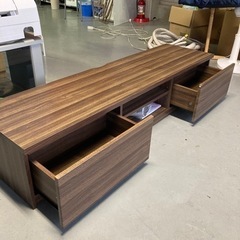 ⭐️テレビボード　収納棚　美品　ブラウン　大型テレビおけます　A-396の画像