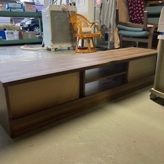 ⭐️テレビボード　収納棚　美品　ブラウン　大型テレビおけます　A-396の画像
