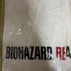 BIOHAZARD RE:4 5部袖パーカー　ホワイト