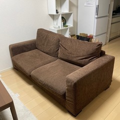 コーデュロイ調　3人掛けソファー