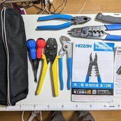 第二種電気工事士技能試験用セット(工具・器具・教科書・便利グッズ・ケーブル)中古品 HOZAN 藤瀧和弘　電材館の画像