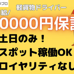 スポット稼働OK！土日のみの軽貨物ドライバー