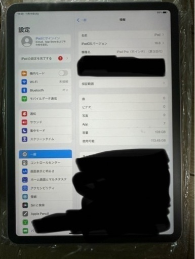 iPad Pro 11インチ 第3世代 128GB セルラーモデル