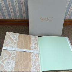 【お譲り決定】銀座WAKO写真アルバム　花柄／レースの画像