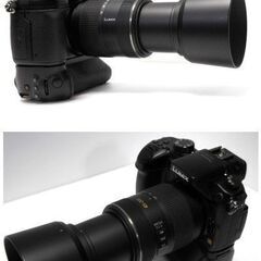 LUMIX GH3 DMC-GH3-K ＋LUMIX G VARIO 45-200mm/F4.0-5.6 ＋ バッテリーグリップ 他社バッテリー 2個 充電器 セット 良品の画像