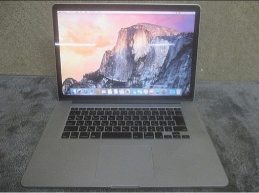 初期化済 Apple Macbook Pro CPU:core i7 メモリ:16GB ストレージ:500GB 15.4インチ