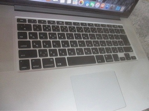 初期化済 Apple Macbook Pro CPU:core i7 メモリ:16GB ストレージ:500GB 15.4インチ