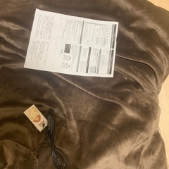 【未使用】電気毛布 掛け敷き 電熱毛布 掛け 3秒速暖 ふわふわ...