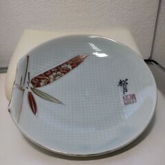 食器　松月　尺3半月　マット皿　中皿　4枚セット　和食・定食料理　懐石料理用のお皿　プレート皿　陶器　竹柄の画像