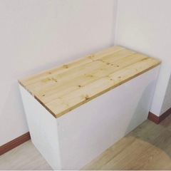 ハンドメイド　ベンチ収納ボックス