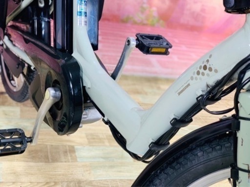 ❸5852子供乗せ電動アシスト自転車ブリヂストン20インチ良好バッテリー