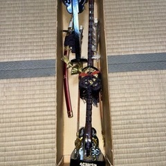 破魔矢と刀セット　金屏風、毛氈、ミニ鯉のぼりよろしければ無料でお...
