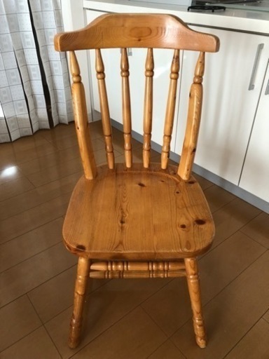 カントリー家具　ダイニングチェア　4脚セット