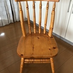 カントリー家具　ダイニングチェア　4脚セット